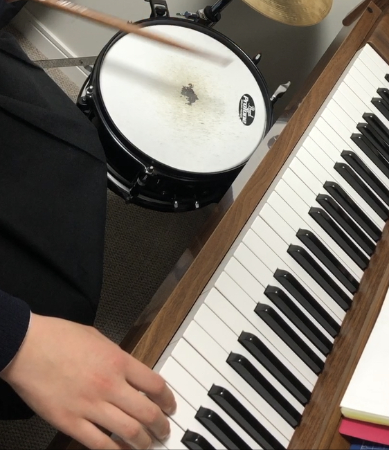 piano lesson with snare